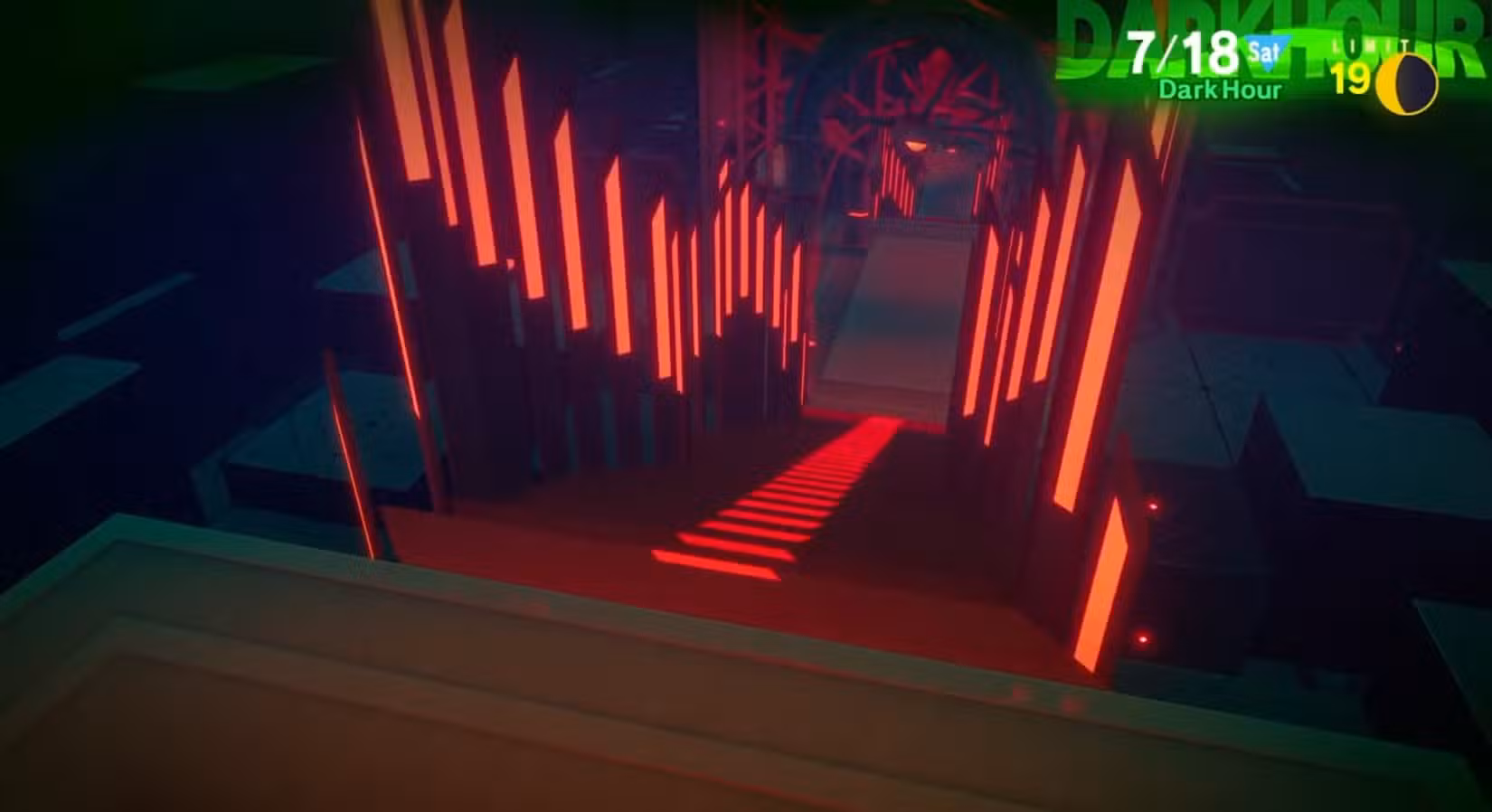 Scalinata che conduce al Monad Passage nei Dungeon di Persona 3 Reload