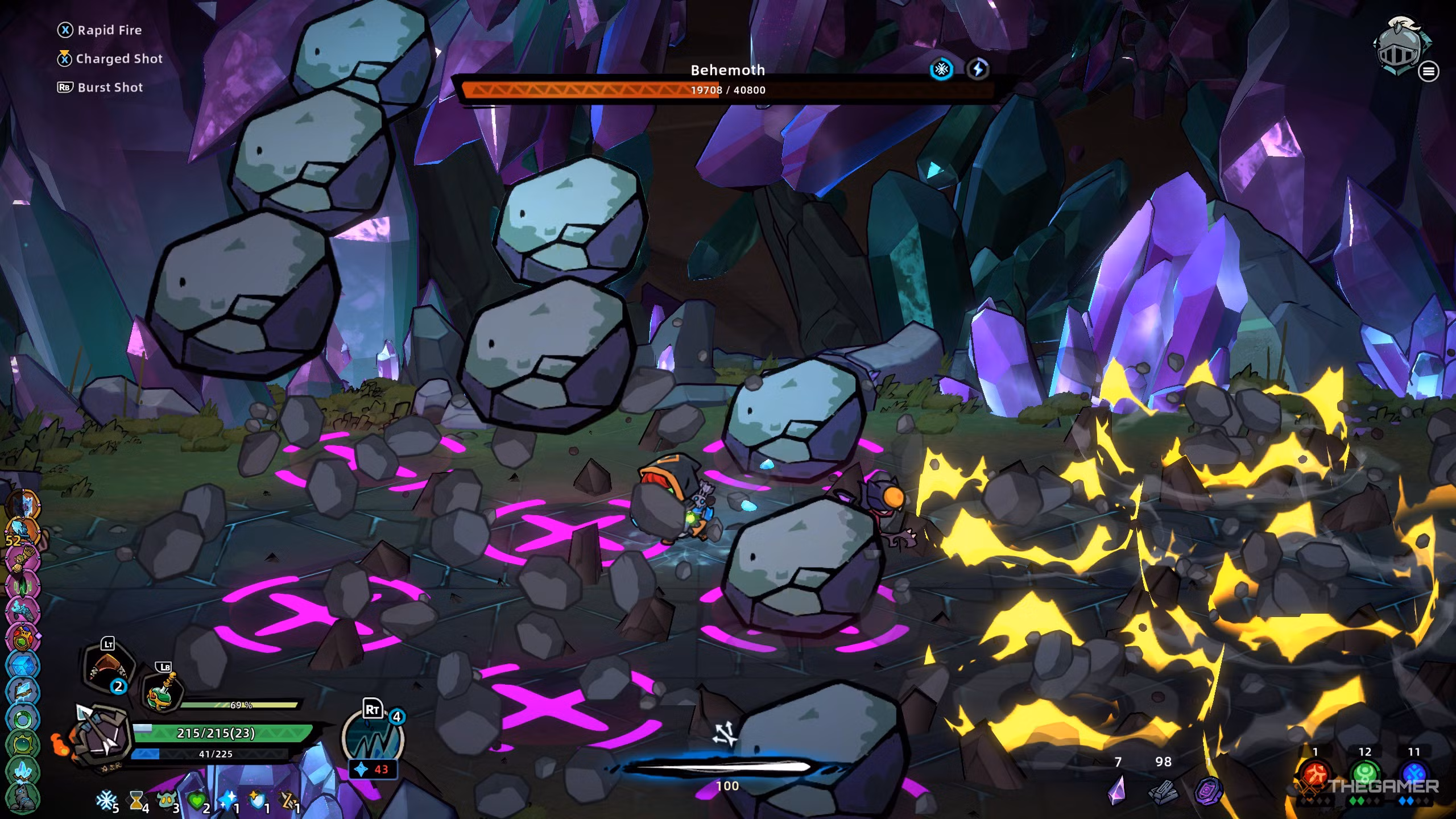 Fase due del combattimento contro il Behemoth in Lost Castle 2.