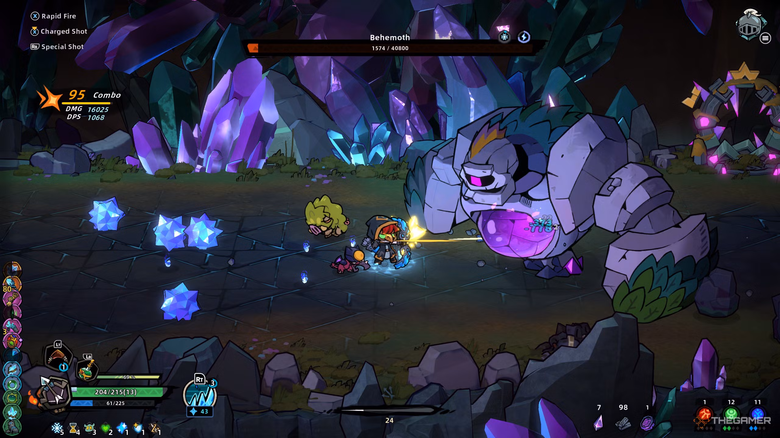 Momento decisivo della battaglia con il Behemoth in Lost Castle 2.