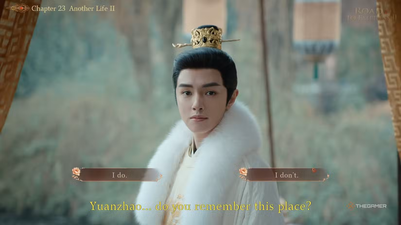 Li Zhi che chiede se ti ricordi di lui in Road to Empress 2