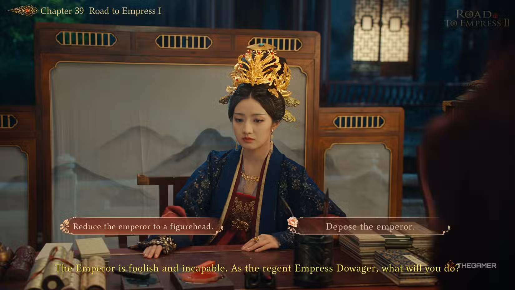 Wu che diventa Imperatrice dopo aver deposto l'Imperatore