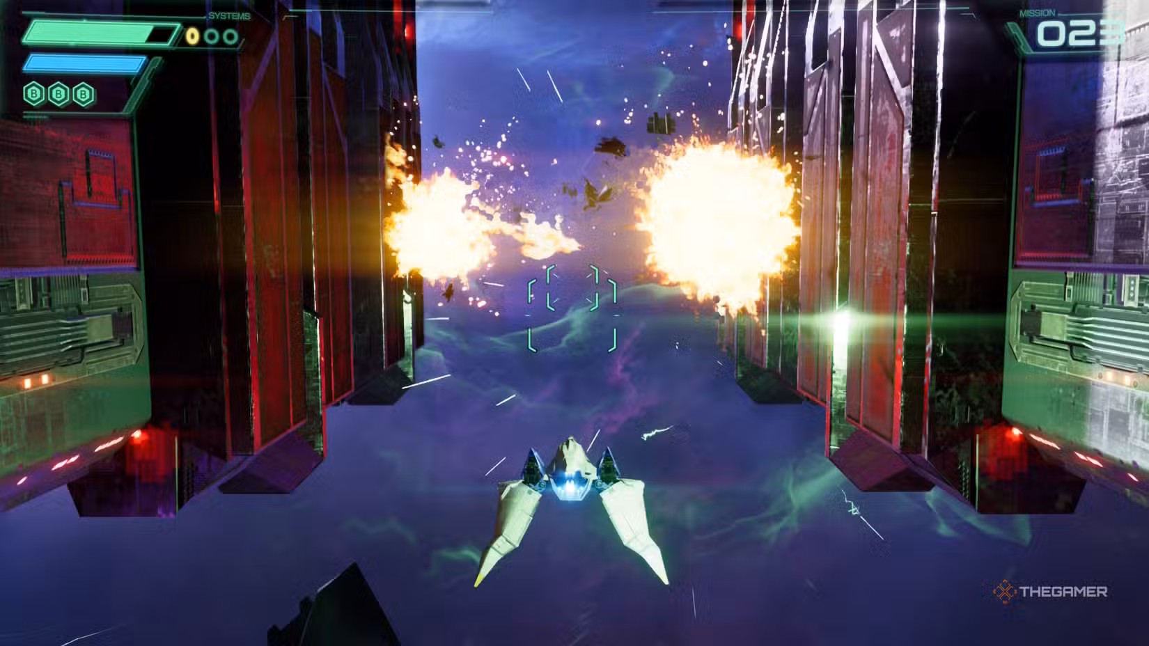sparatoria di navi nel Settore Y in Star Fox