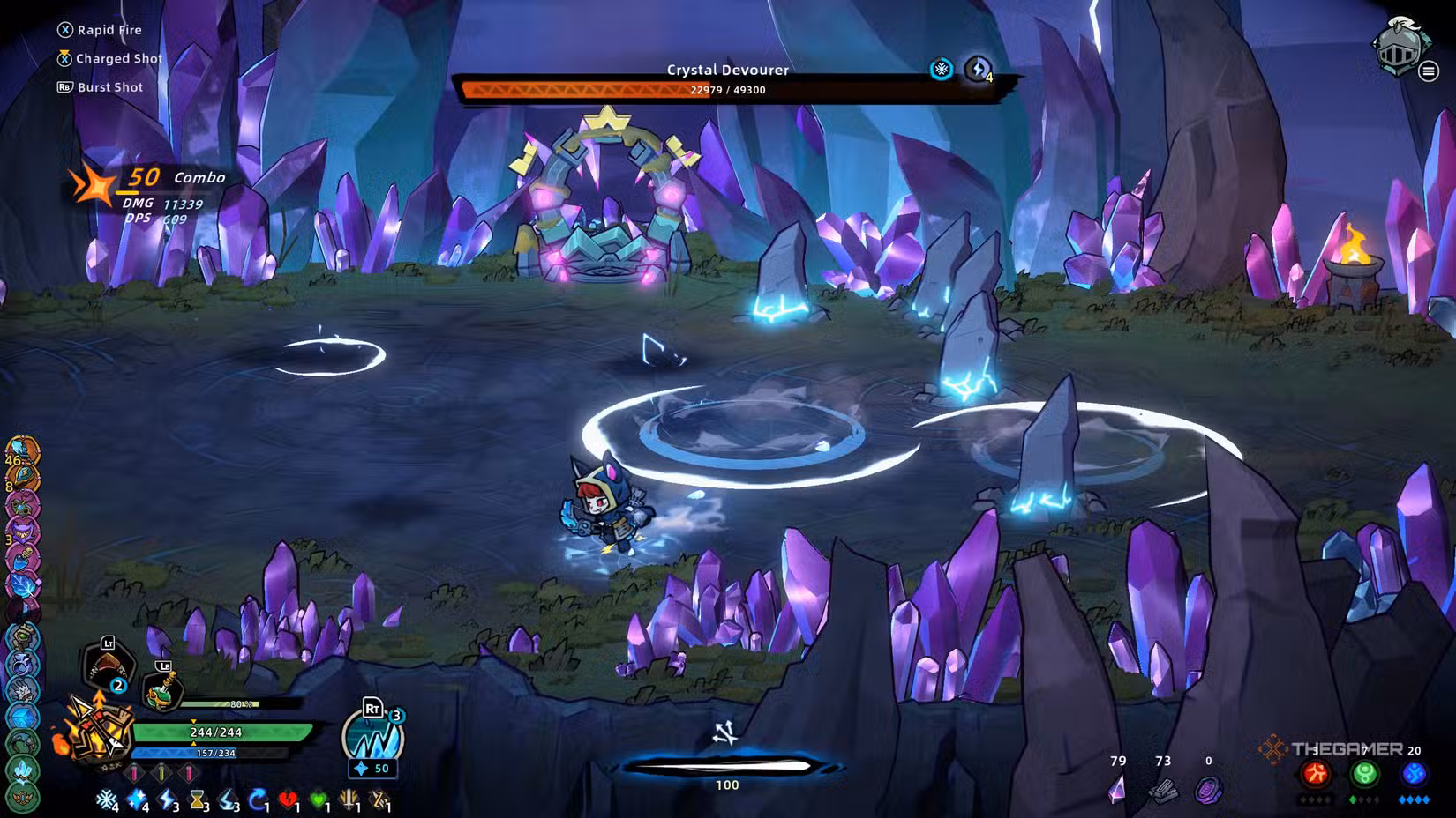 Premiazione: armatura e oggetti rari ottenuti dal Crystal Devourer in Lost Castle 2