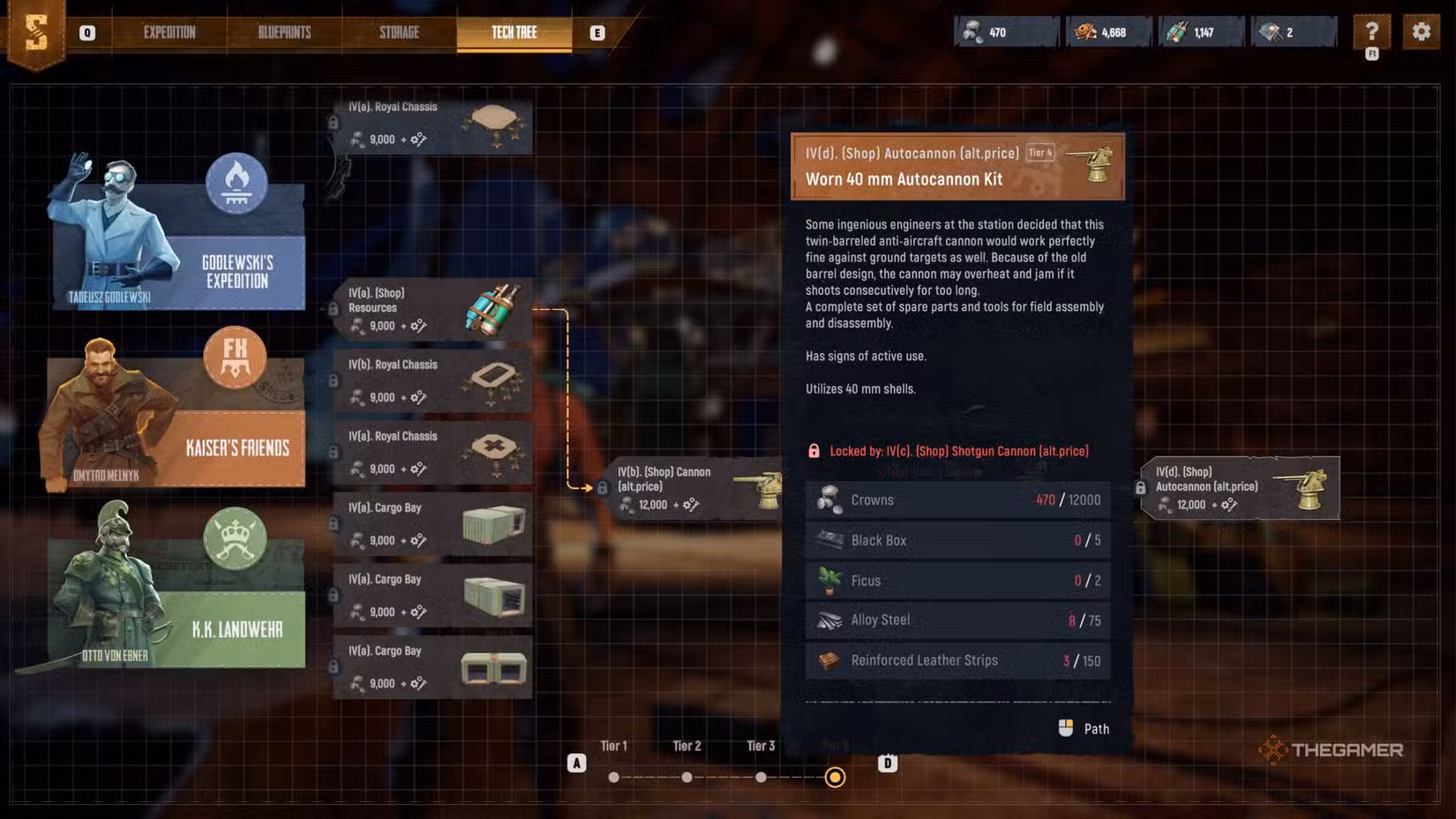 Requisito della Black Box per sbloccare il progetto di un cannone in Sand: Raiders Of Sophie