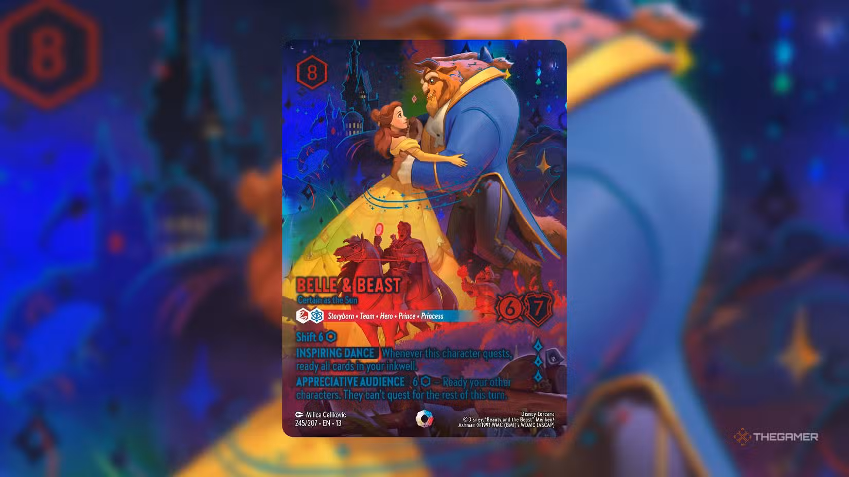 Belle & Beast Certain As The Sun carta incantata Disney Lorcana