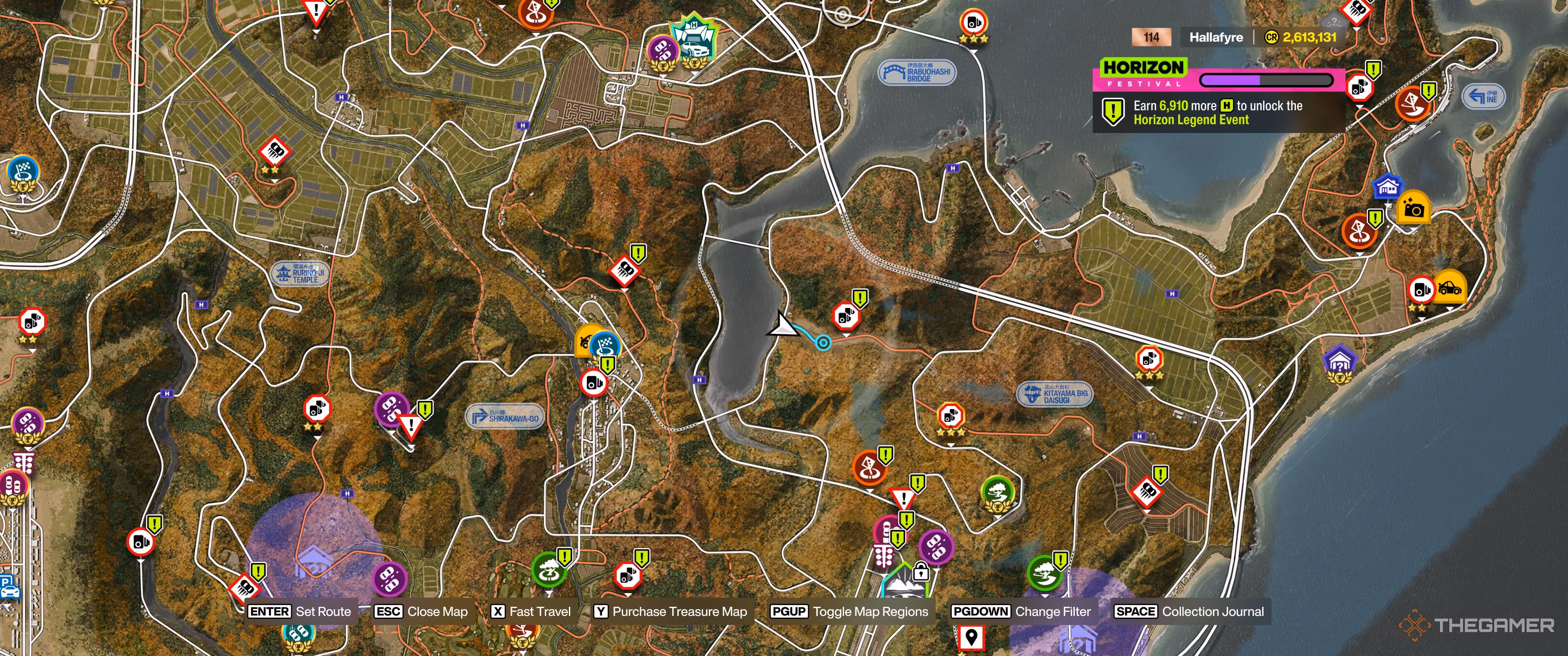 Mappa con indicata la zona Arashiyama Run e i percorsi di accesso