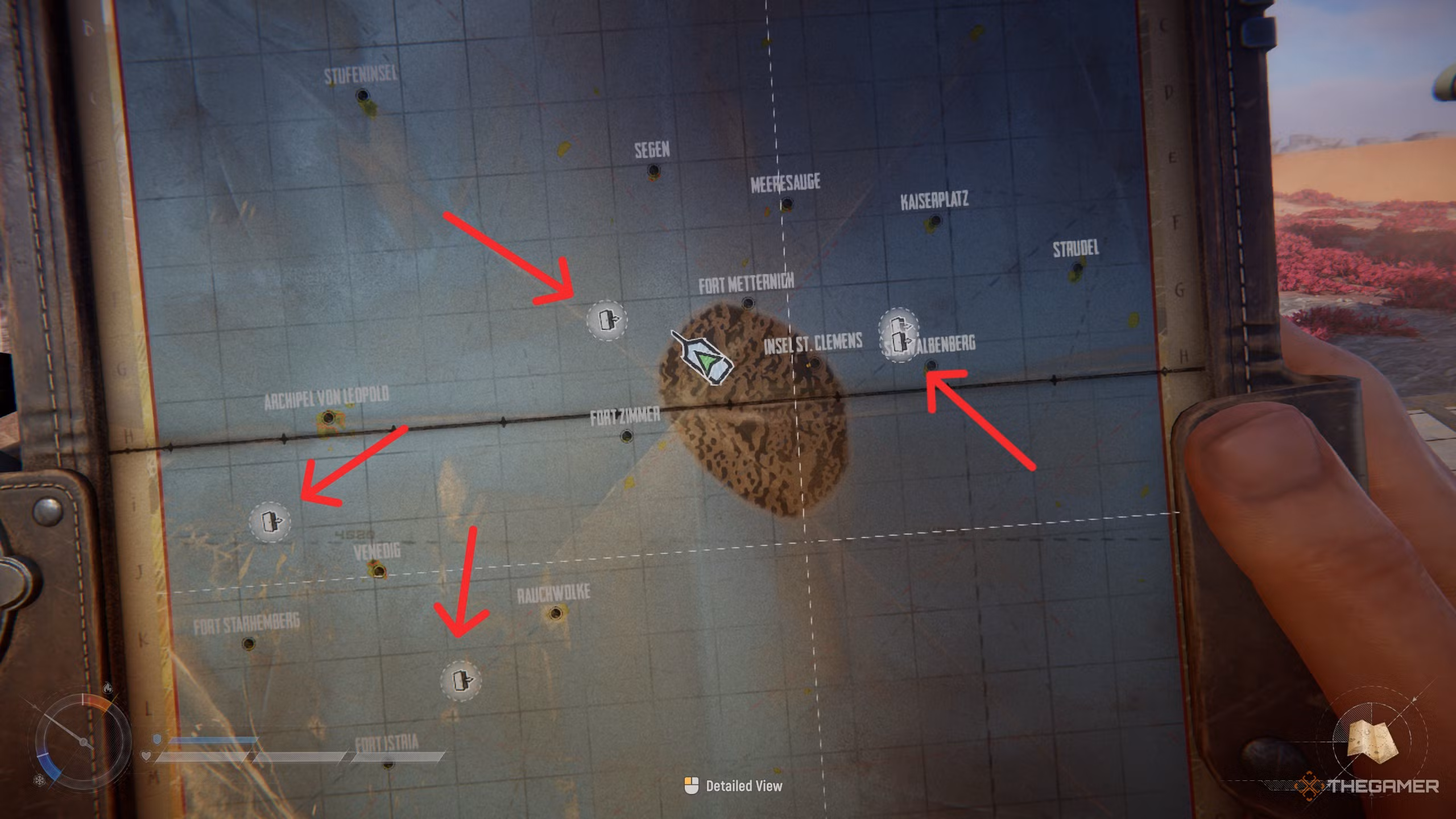 Giocatore che si prepara all'estrazione in Sand: Raiders of Sophie