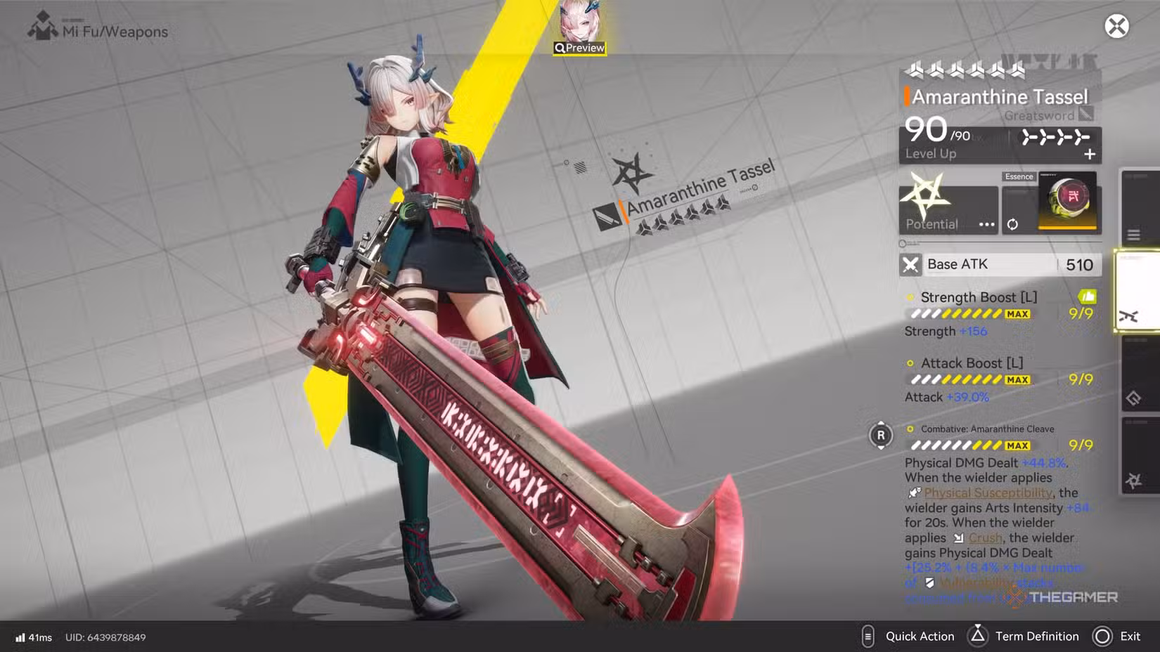 Mi Fu brandisce l'Amaranthine Tassel, arma consigliata in Arknights Endfield