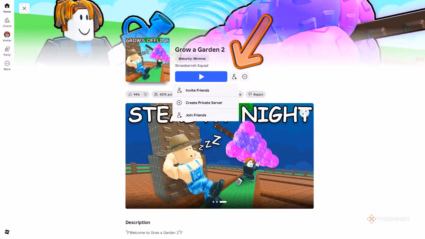 Impostazioni del server privato in Grow a Garden 2