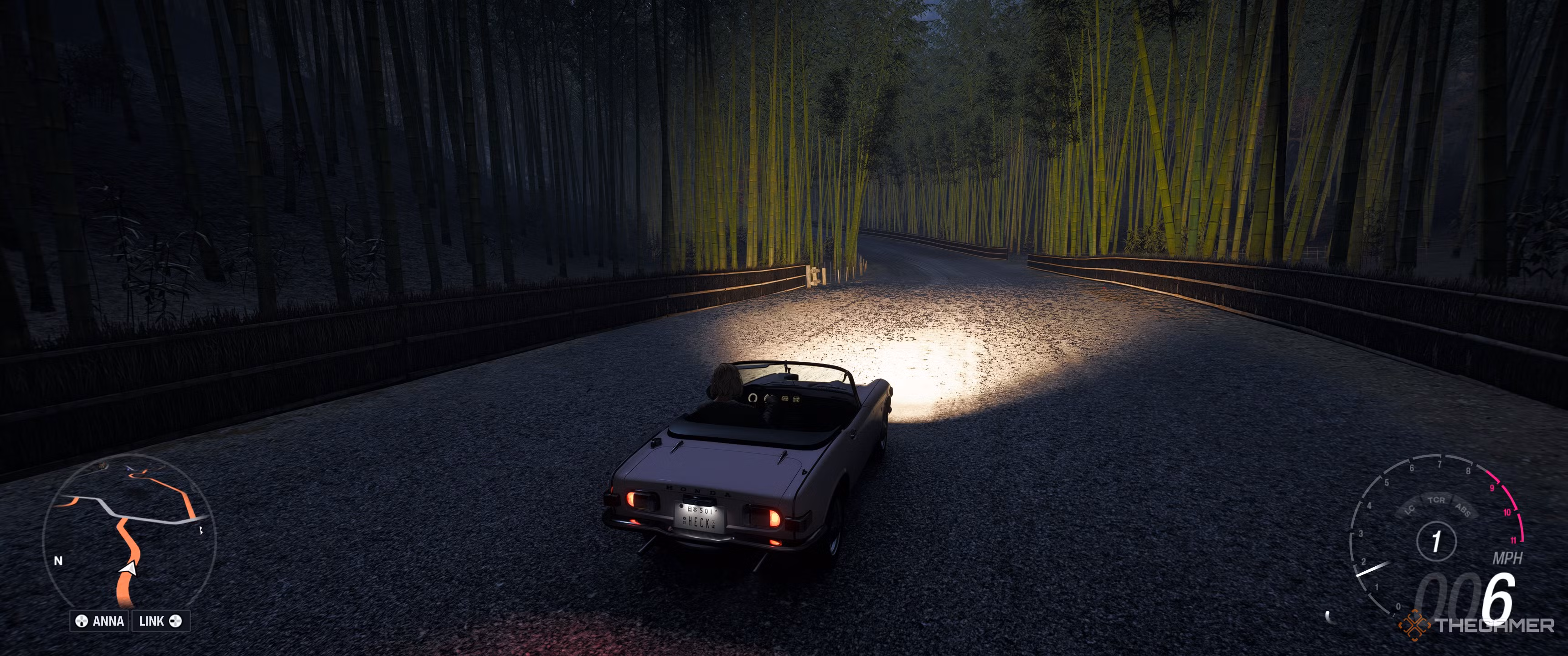Auto che si avvicina a una foresta di bambù in Forza Horizon 6