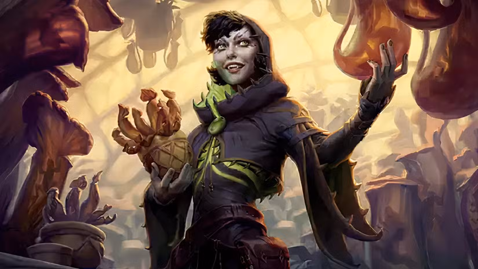 Illustrazione della carta Arnyn, Deathbloom Botanist di Magic: The Gathering