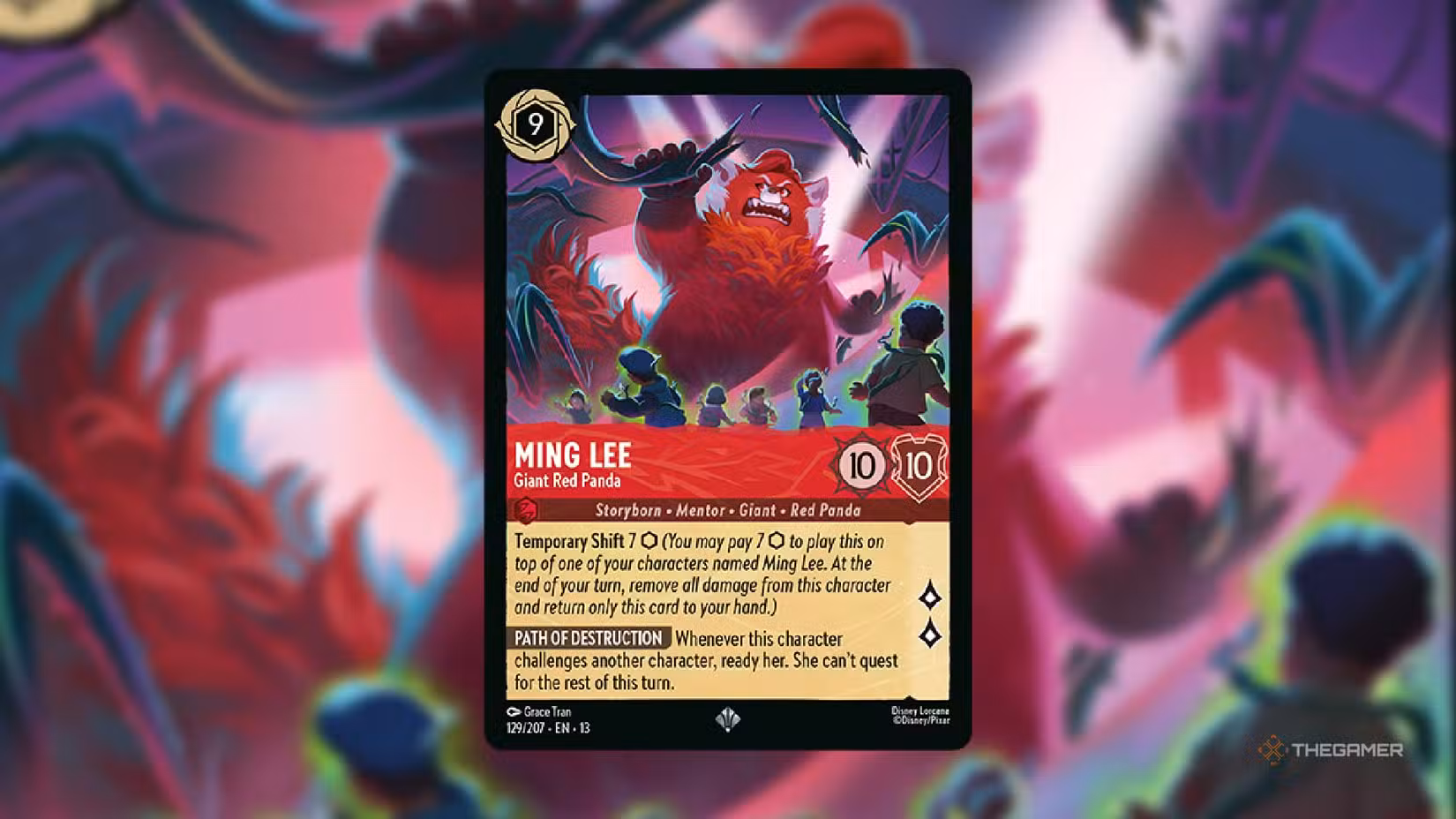 Ming Lee Giant Red Panda Disney Lorcana carta ultra rara