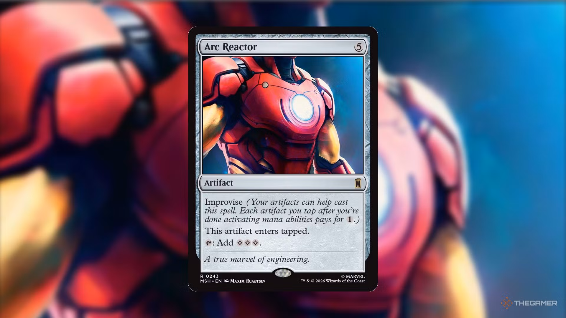 Carta Arc Reactor di Magic: The Gathering, meccanica Improvise