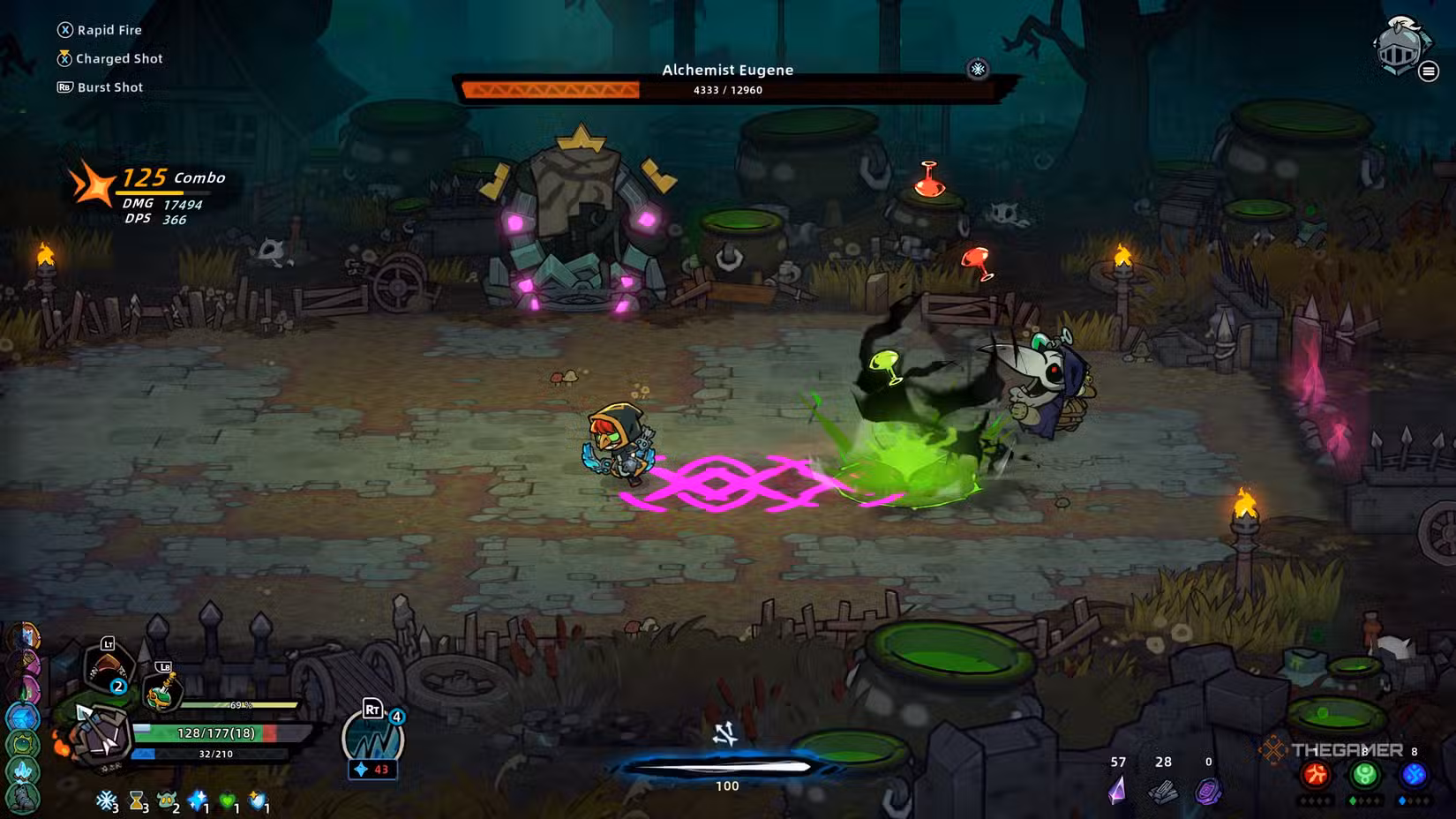 Scontro con Bobby, l'assistente zombie, in Lost Castle 2