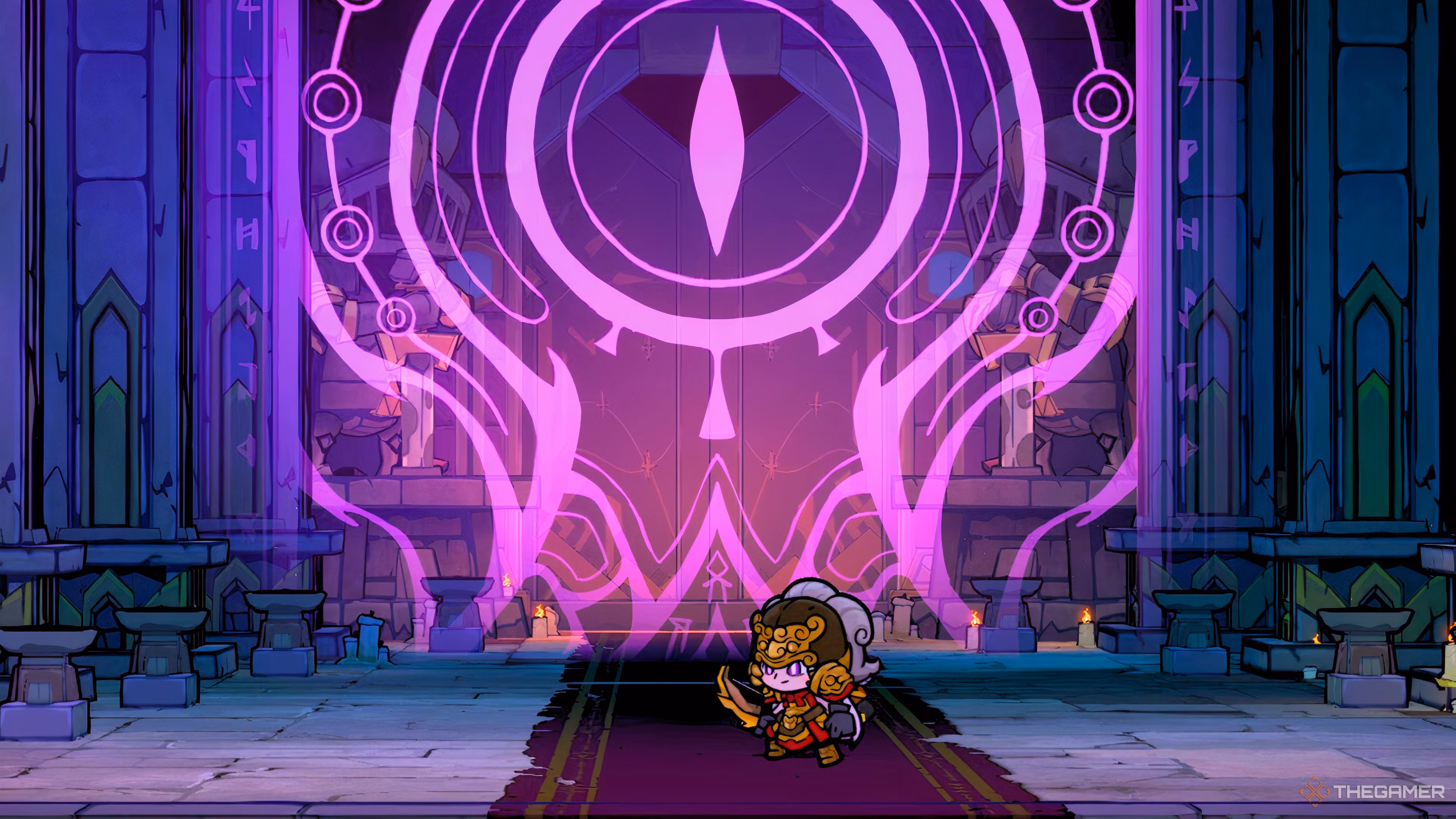 Giocatore davanti a un sentiero chiuso in Lost Castle 2
