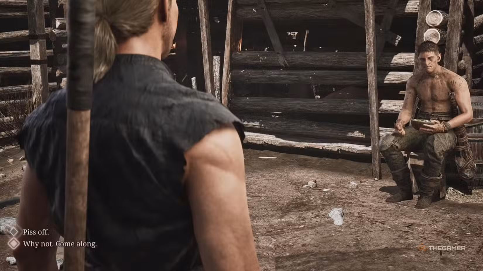 NPC Mud vicino alla capanna di Snaf in Gothic 1 Remake