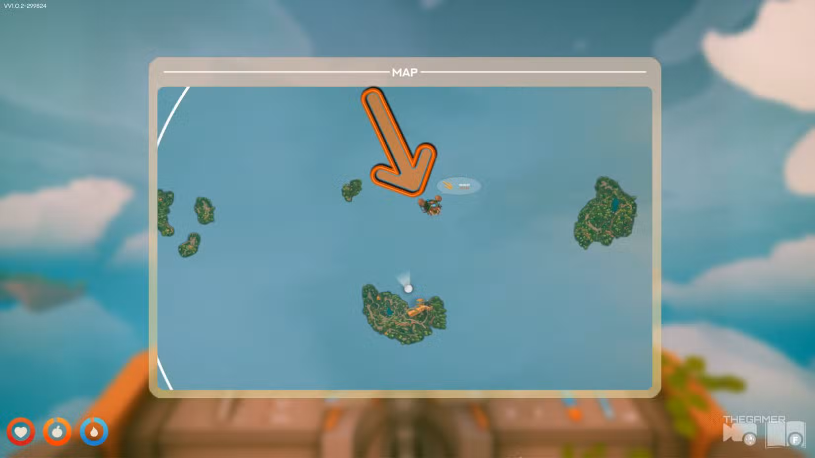 Mappa di Solarpunk con l'icona del Tradebot evidenziata