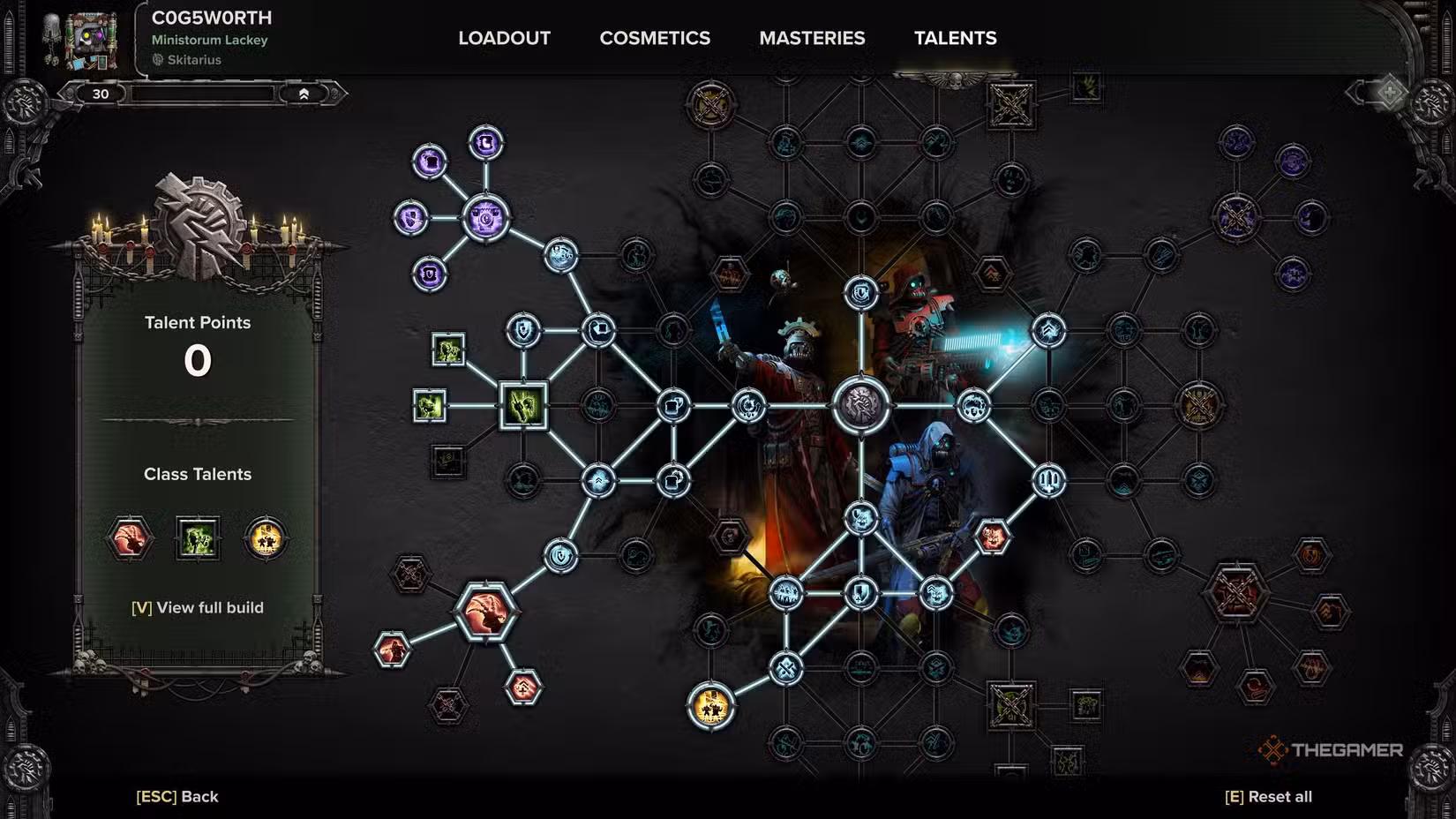 Giocatore che utilizza la miglior build Skitarii con Chordclaw in Darktide.