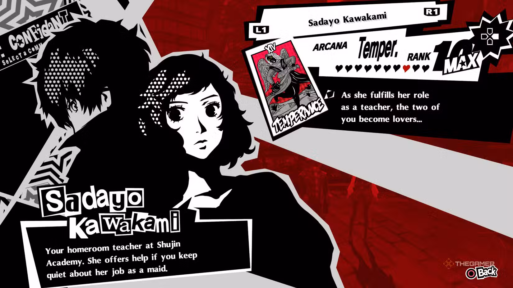 Confidant Sadayo Kawakami in Persona 5 Royal