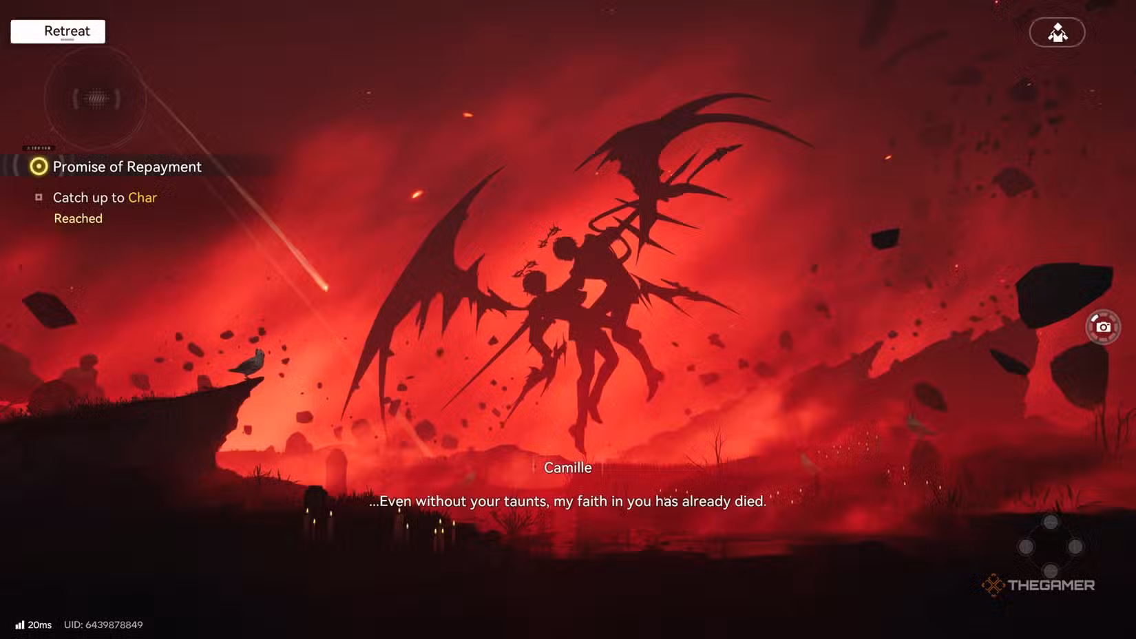 Silhouette di Camille e Char nella storia Danse Macabre di Arknights Endfield