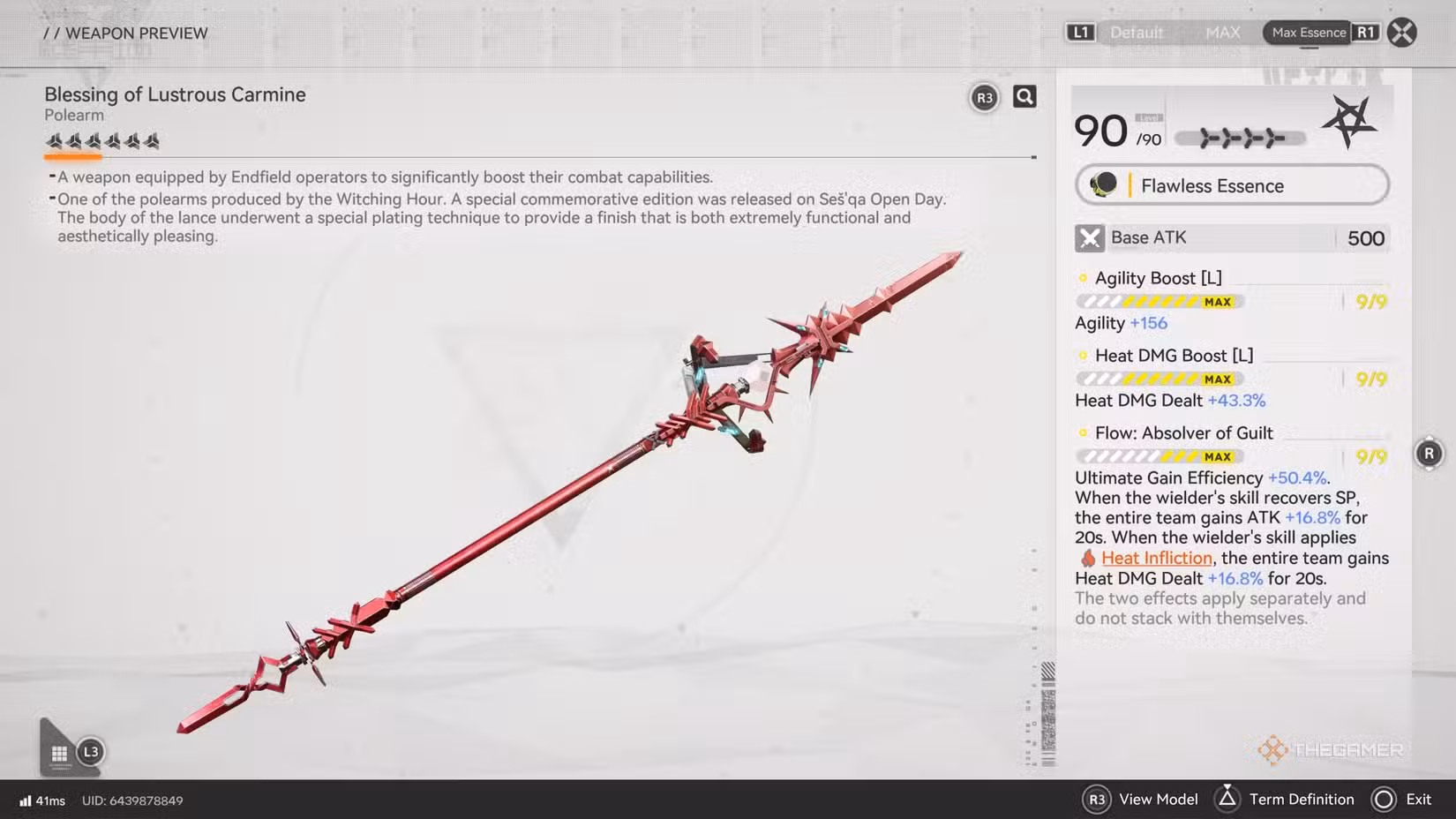 Blessings of Lustrous Carmine, arma migliore per Camille in Arknights Endfield