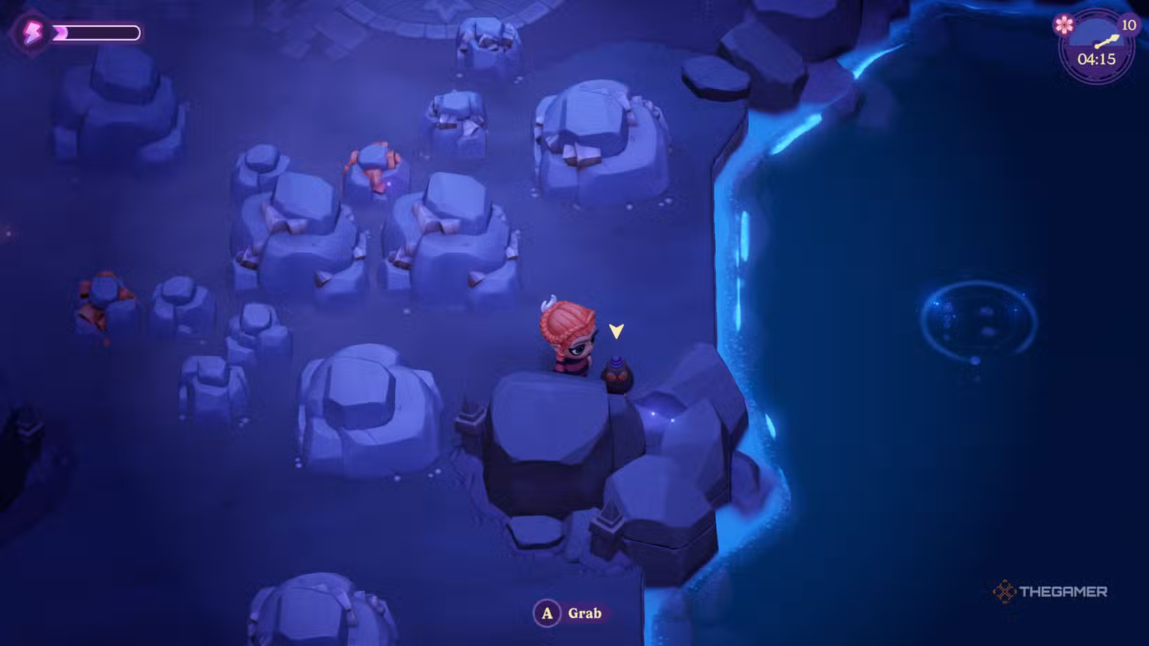 Vampster sul bordo delle rocce