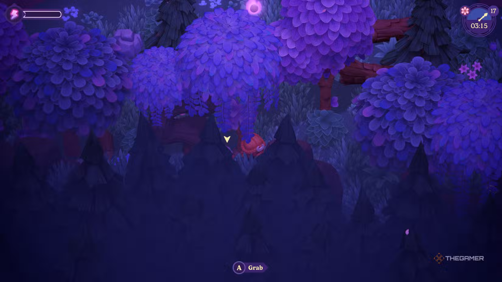 Vampster a sinistra del sentiero da Groovy Grove a Moonlit Pines
