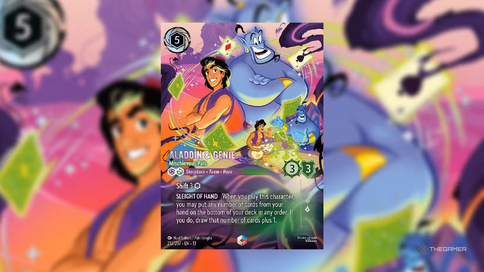 Aladdin e Genie – carta incantata con abilità di cycling