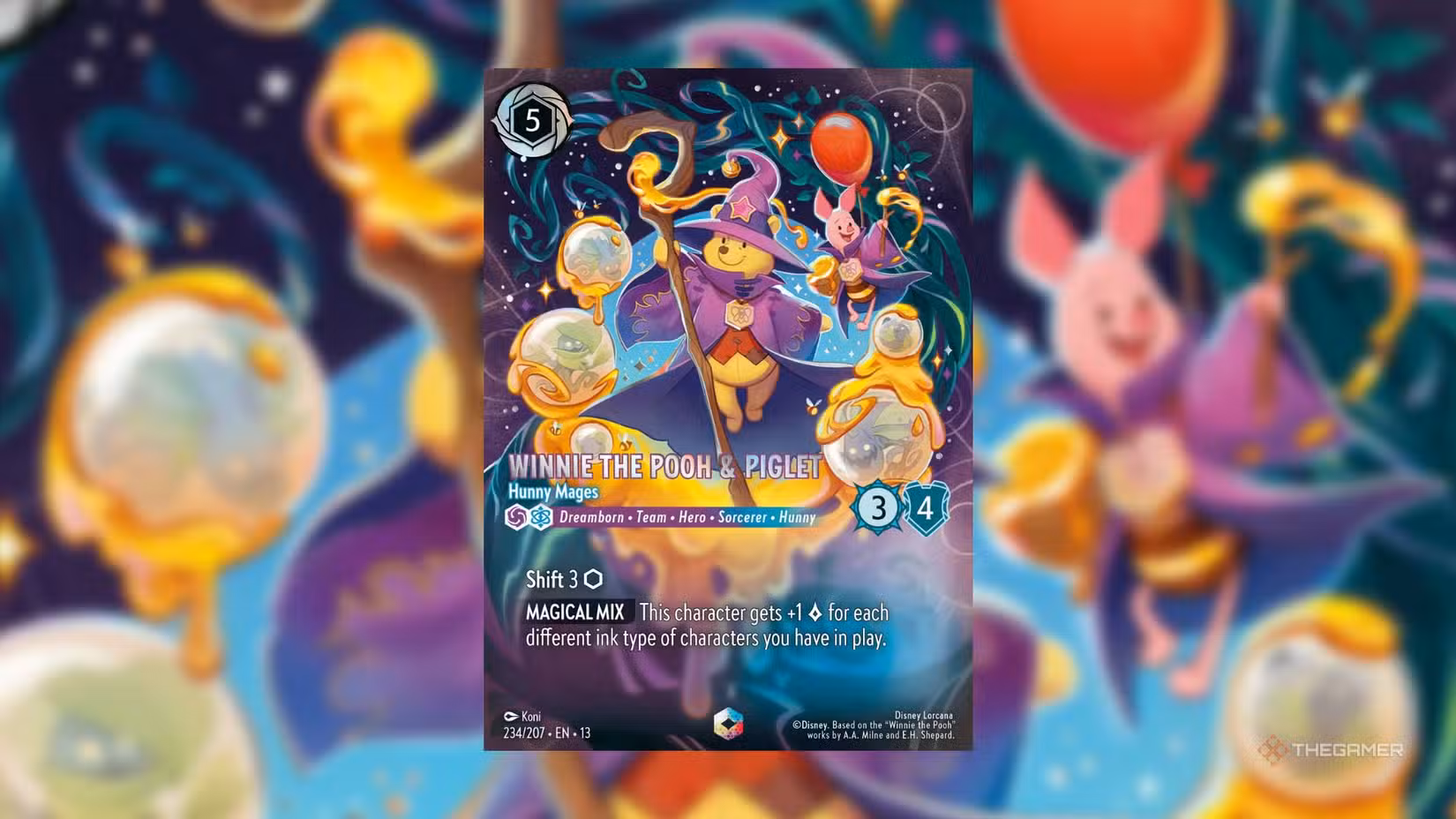 Winnie e Piglet – carta incantata Hunny Mage