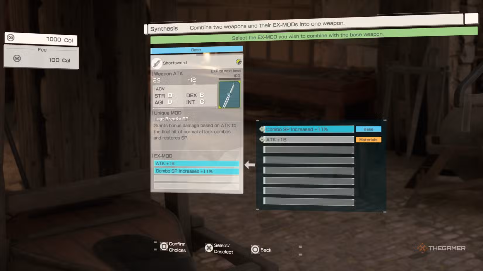 Scelta dei mod per una nuova arma in Echoes of Aincrad