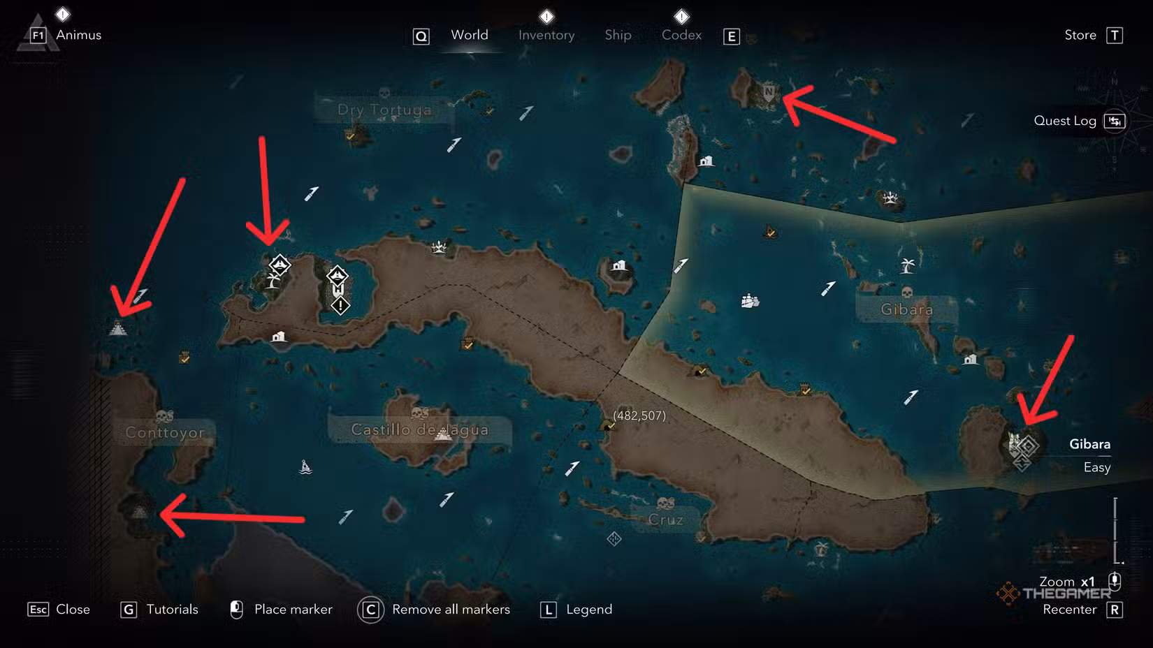 Illustrazione della procedura di acquisto delle Bones dal Treasure Dealer in Assassin's Creed: Black Flag Resynced