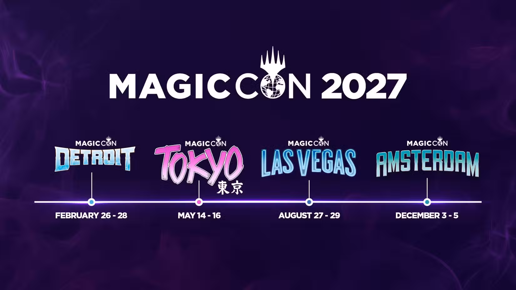 Programma dei MagicCon 2027 con città e date