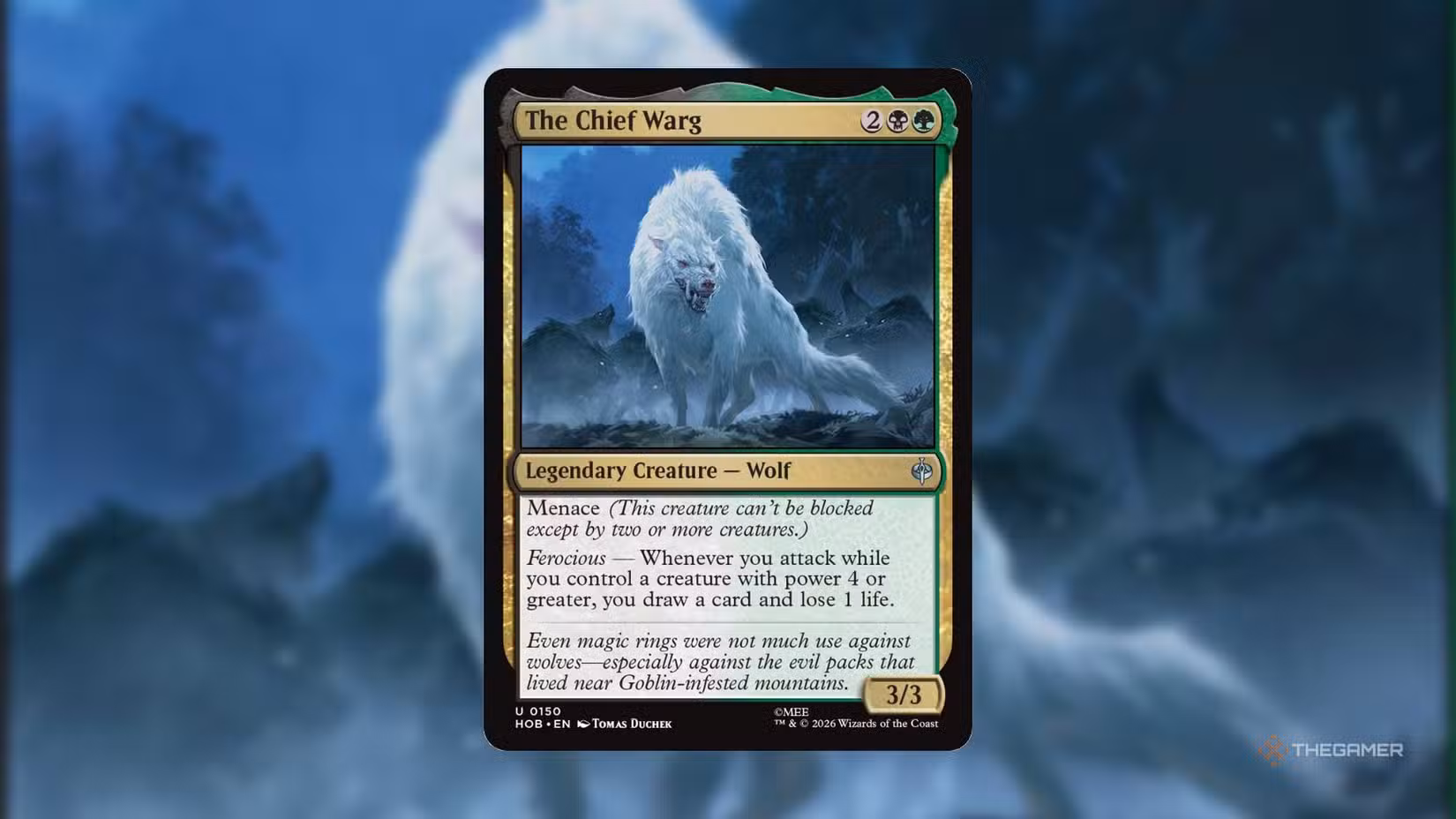 Carta The Chief Warg con abilità Ferocious