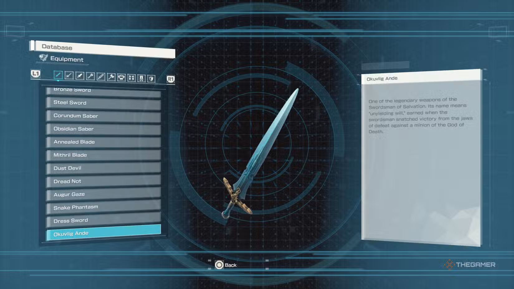 Voce del database di Echoes of Aincrad per Okuvlig Ande.