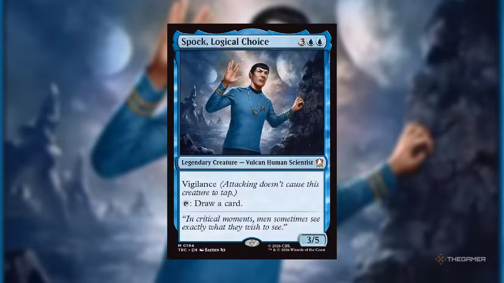 Carta Spock, Logical Choice del set Star Trek MTG