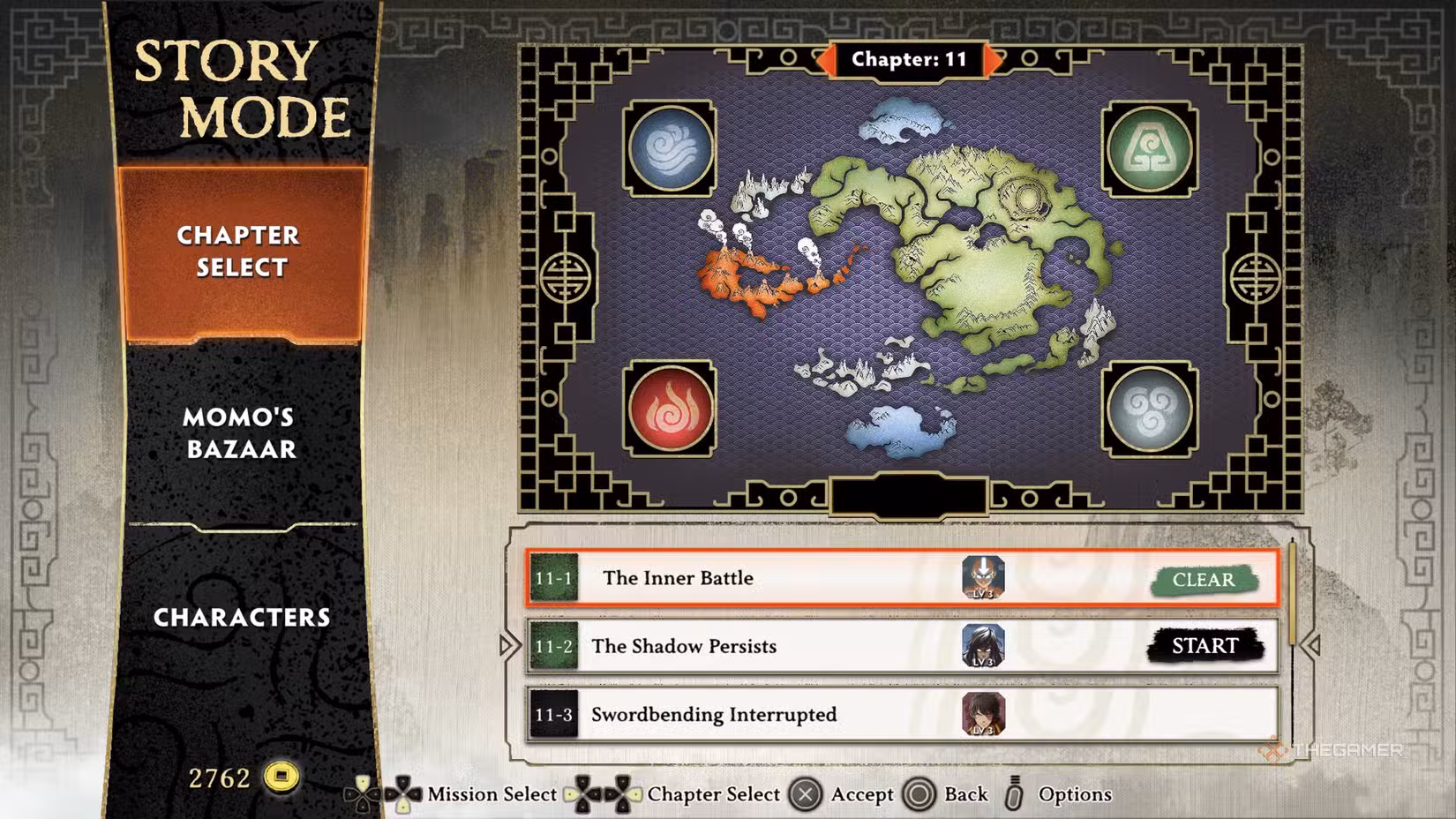 Avatar State Aang pronto per il combattimento in Avatar Legends