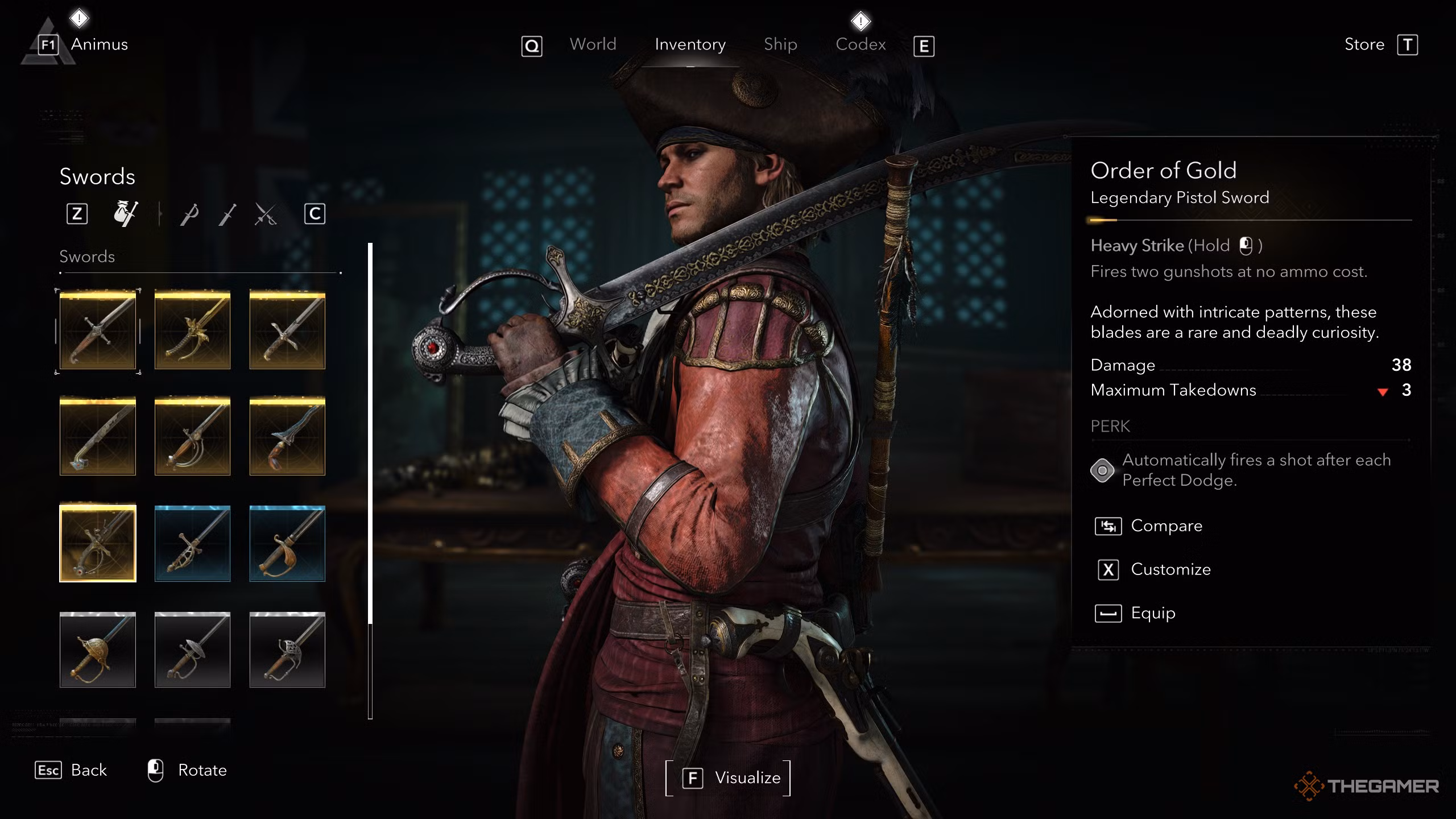 Order of Gold, spada con pistola integrata in Assassin's Creed Black Flag Resynced
