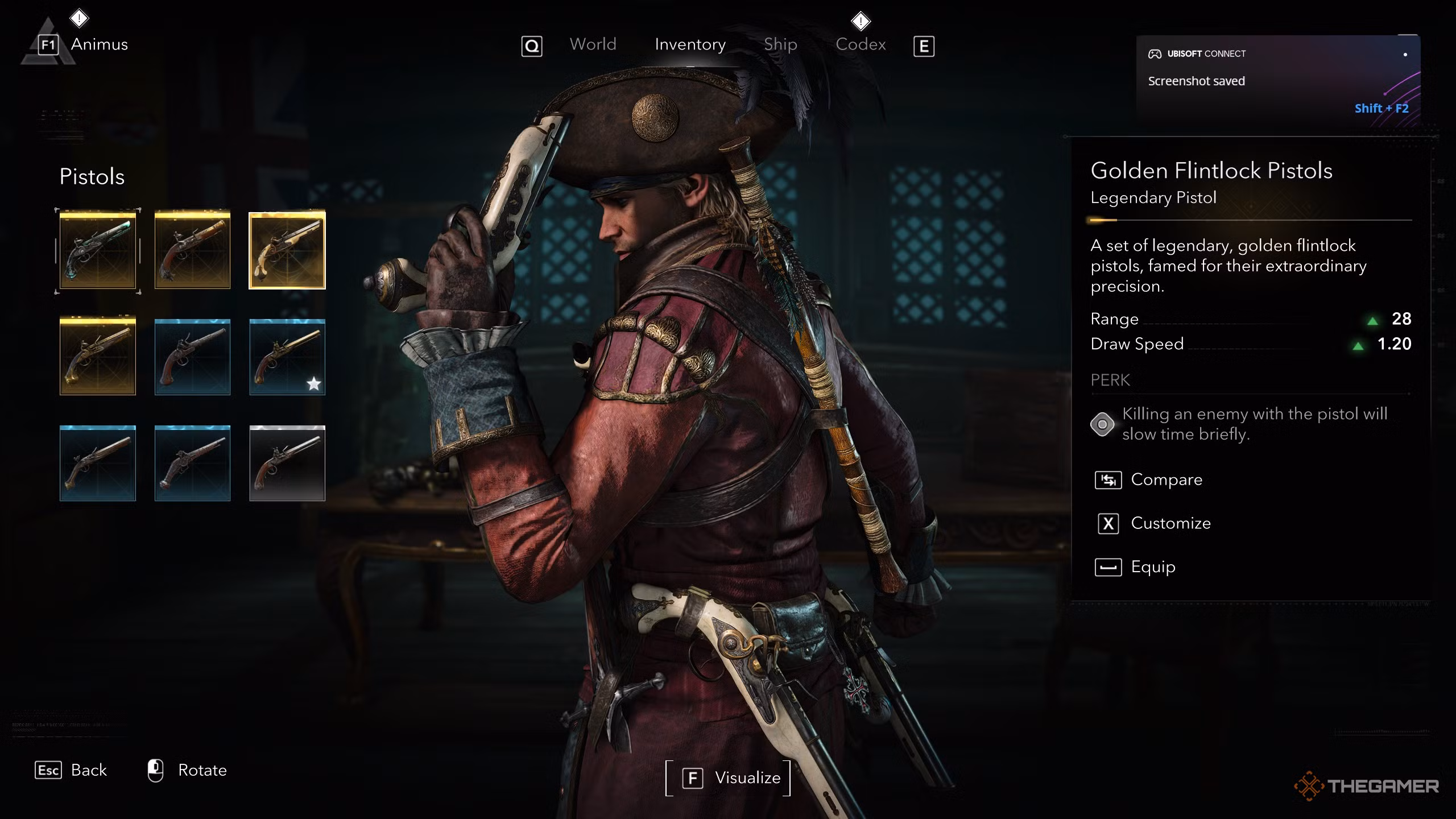 Golden Flintlock Pistols, pistola con rallentamento del tempo in Assassin's Creed Black Flag Resynced