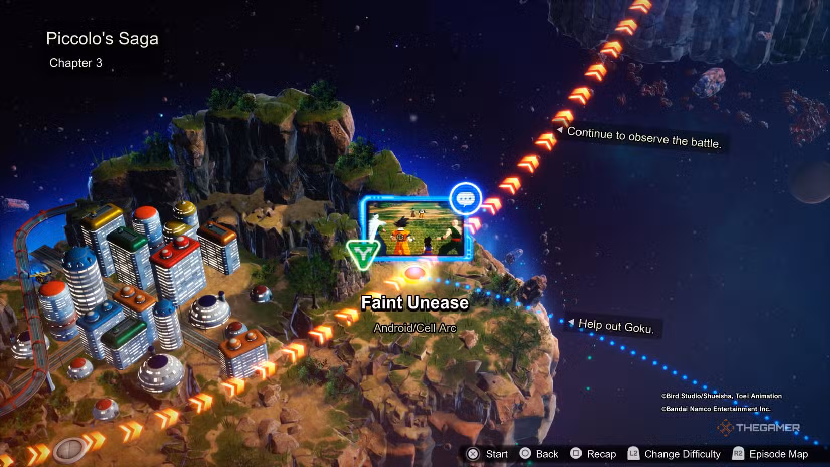 Piccolo affronta Frieza nella missione Piccolo Returns to his Birthplace, avviando il percorso Sparking.