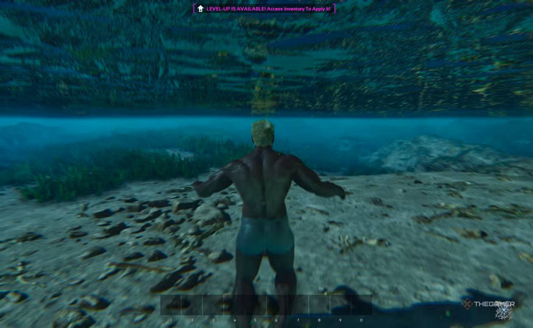 Ark: Survival Ascended sott'acqua con nebbia
