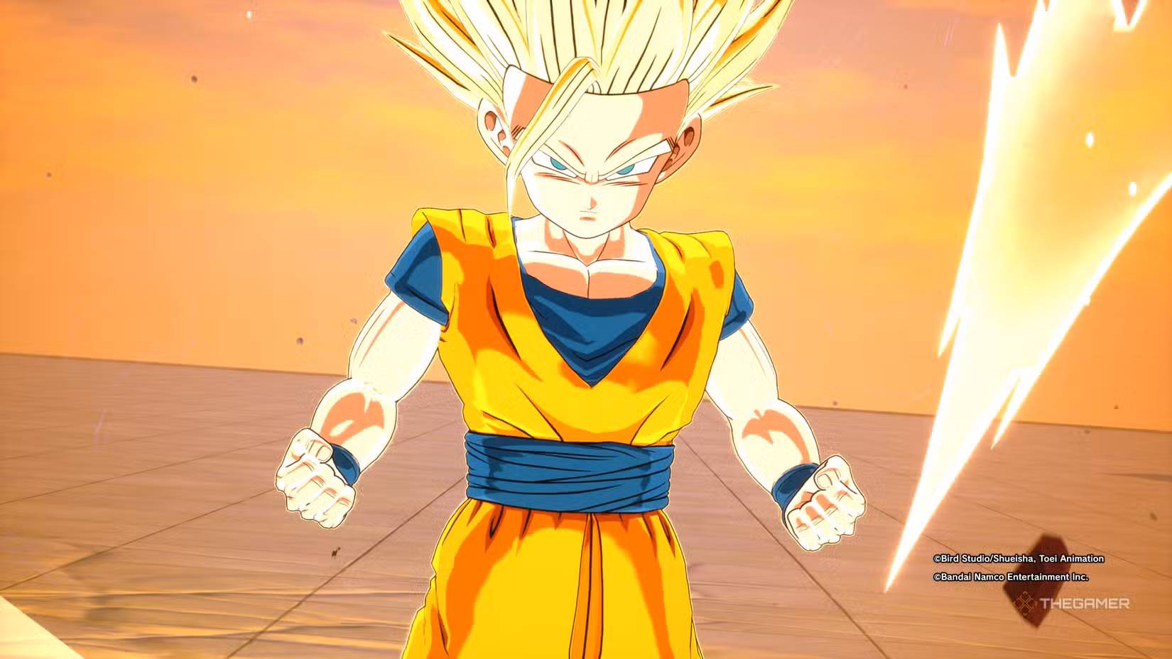 Gohan (Super Saiyan 2) con l'outfit Bojack in Dragon Ball: Sparking Zero
