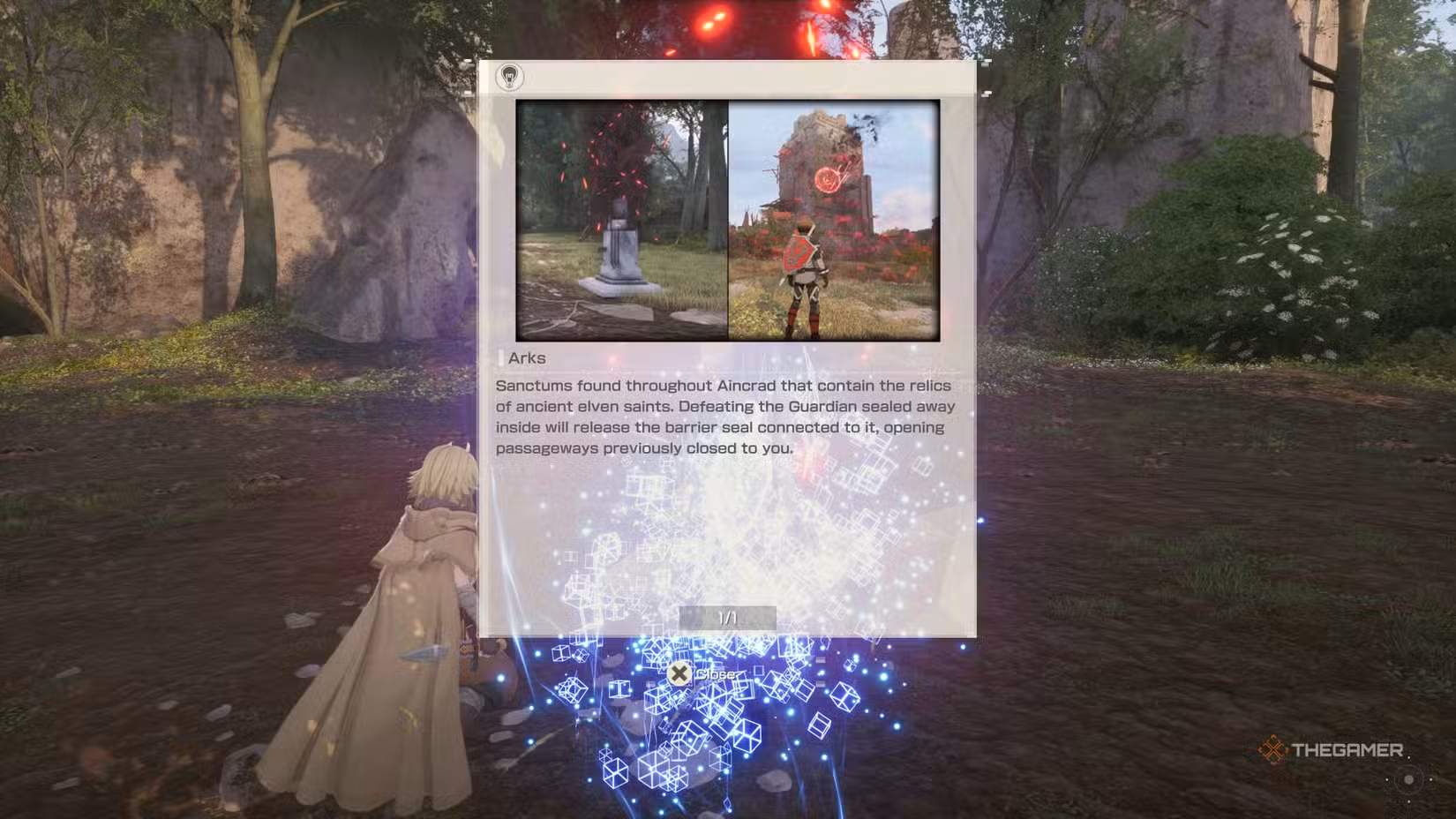 Icone viola sulla mappa indicanti la presenza di un Ark in Echoes of Aincrad