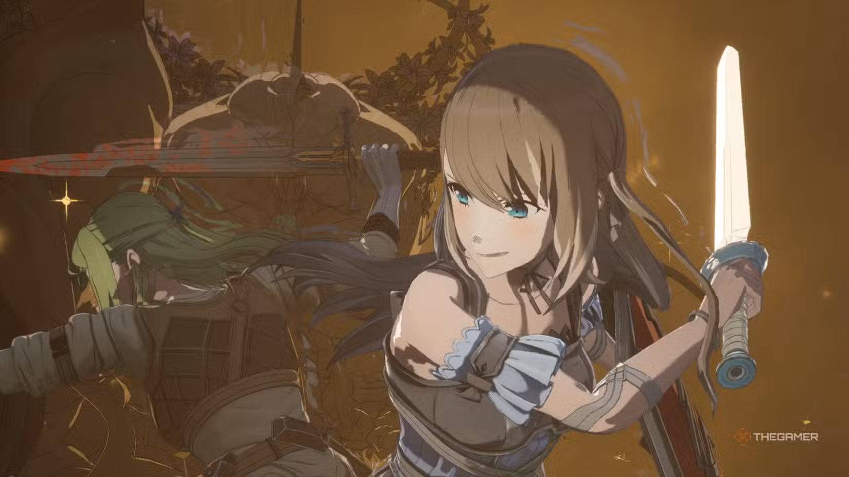 Iori in azione accanto al giocatore in Echoes of Aincrad