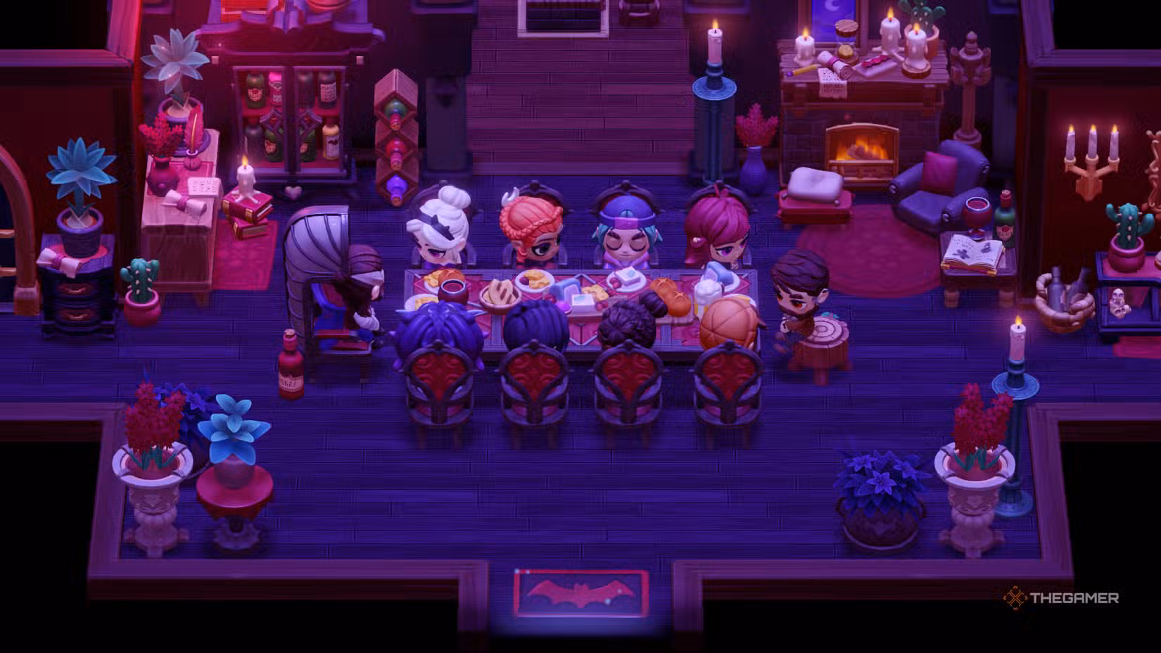 Personaggi di Moonlight Peaks riuniti attorno al tavolo