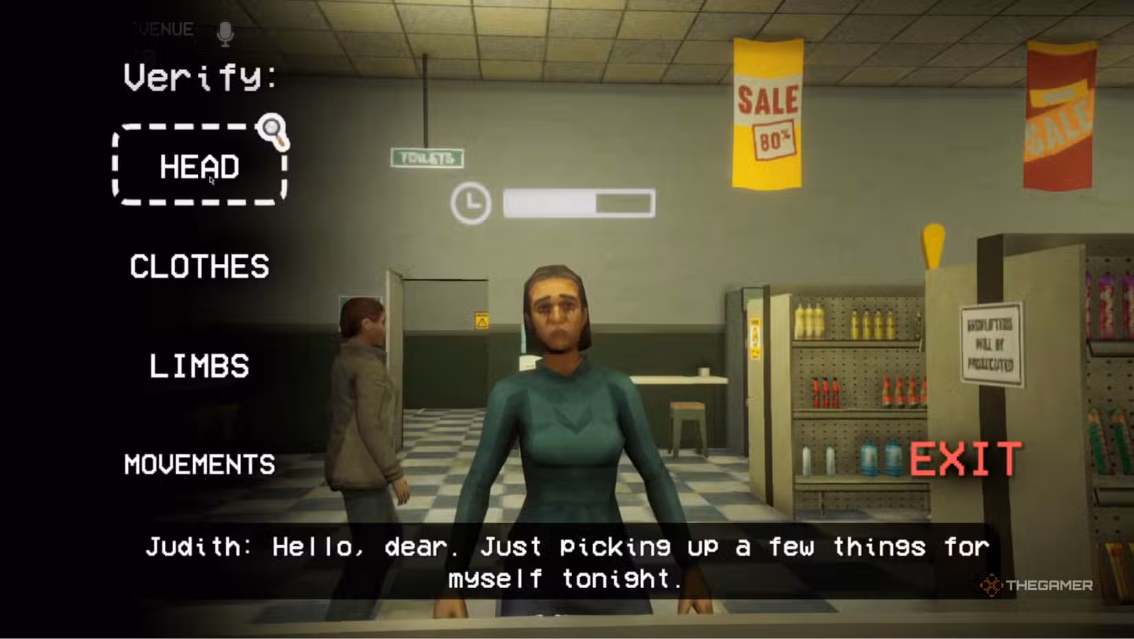 Personaggio di Shift At Midnight al bancone, pronto a controllare i clienti.
