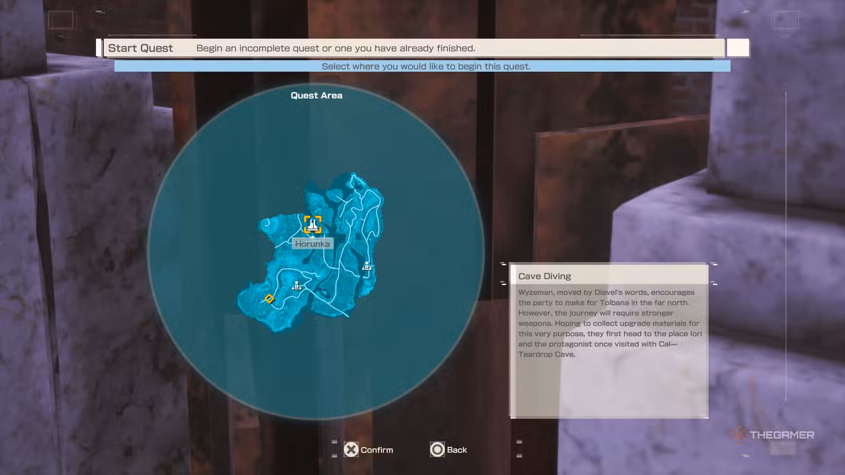 Posizione di partenza per la lotta contro il Dire Strife Wolf a Horunka, Echoes of Aincrad