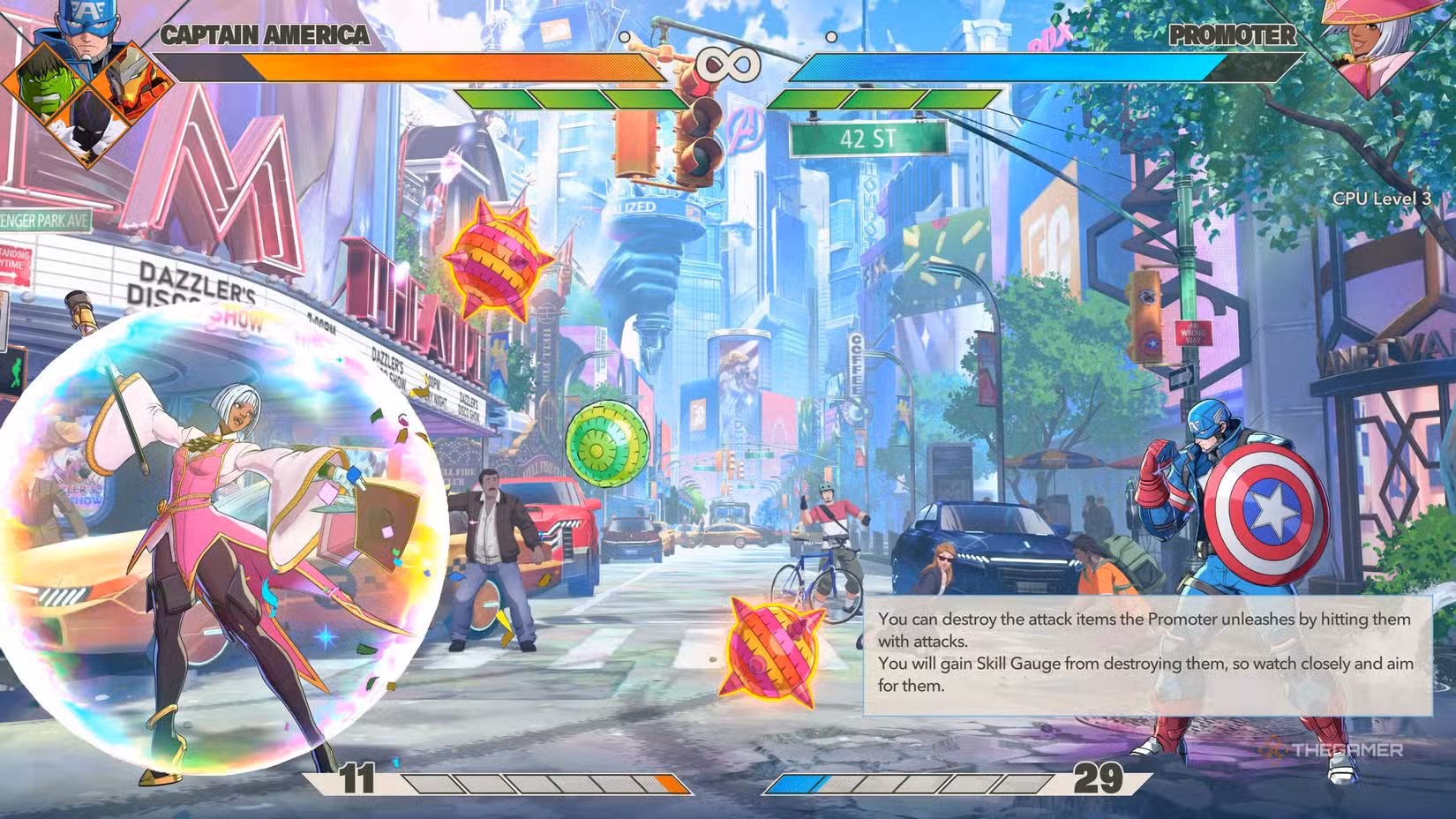 Mini‑gioco contro la Promoter in Marvel Tokon