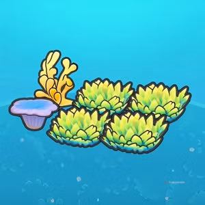 Habitat Basin Tall Grass And Coral in Pokemon Pokopia