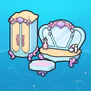Habitat Marine Makeup Stand in Pokemon Pokopia