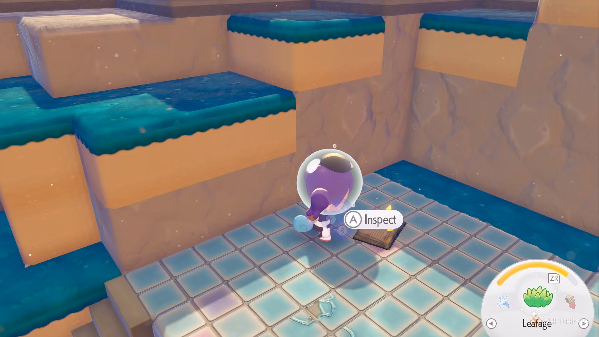 Ditto di fronte a un libro in Pokemon Pokopia